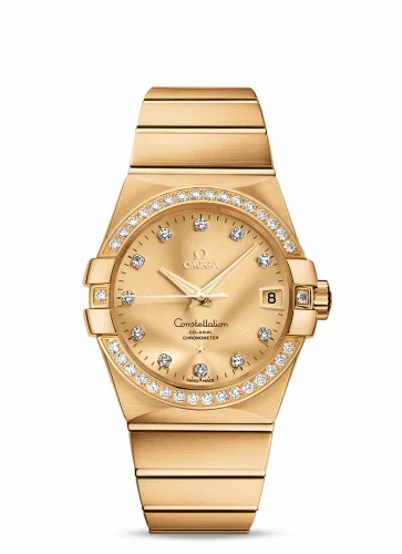 Omega Constellation Co-Axial 38 Yellow Gold / Diamond / Champagne 123.55.38.21.58.001 (12355382158001)